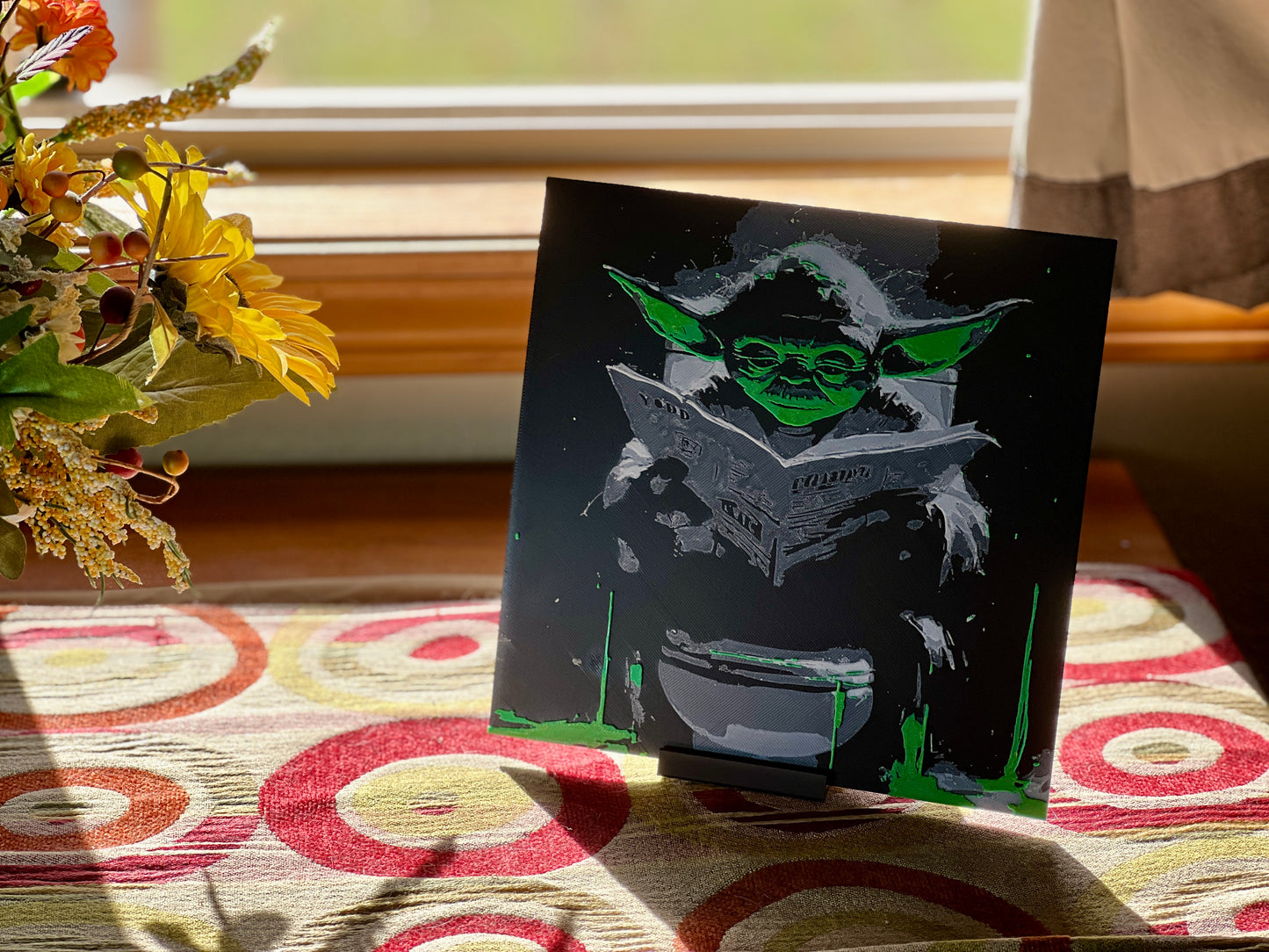 Yoda Bathroom Art – Funny 200mm x 200mm Hueforge Wall Decor | Star Wars-Themed Humor
