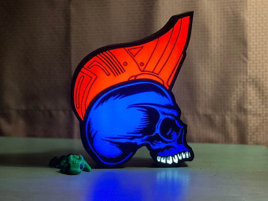 Cosmic Skull LED Lightbox – Space-Themed Decor | 3D Printed Pop Culture Art