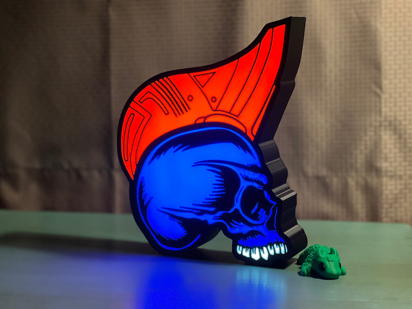 Cosmic Skull LED Lightbox – Space-Themed Decor | 3D Printed Pop Culture Art