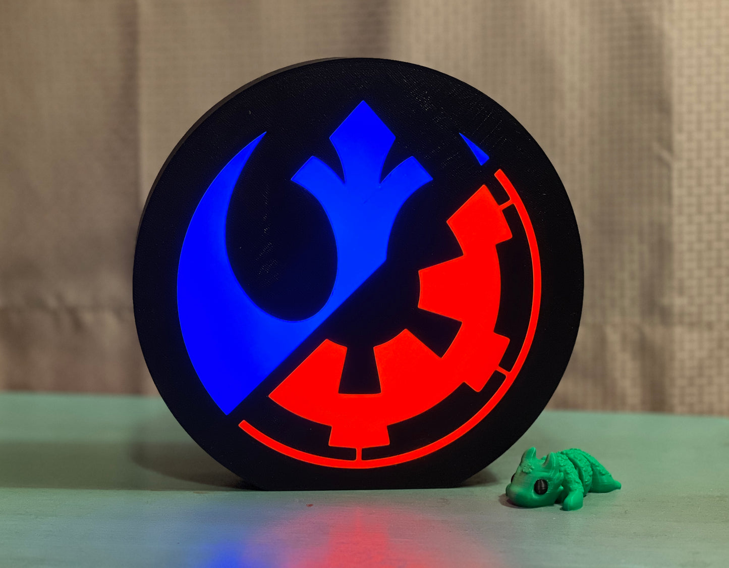 House Divided LED Lightbox – Dual-Sided Rebel vs. Republic Design | Sci-Fi Themed Home Decor