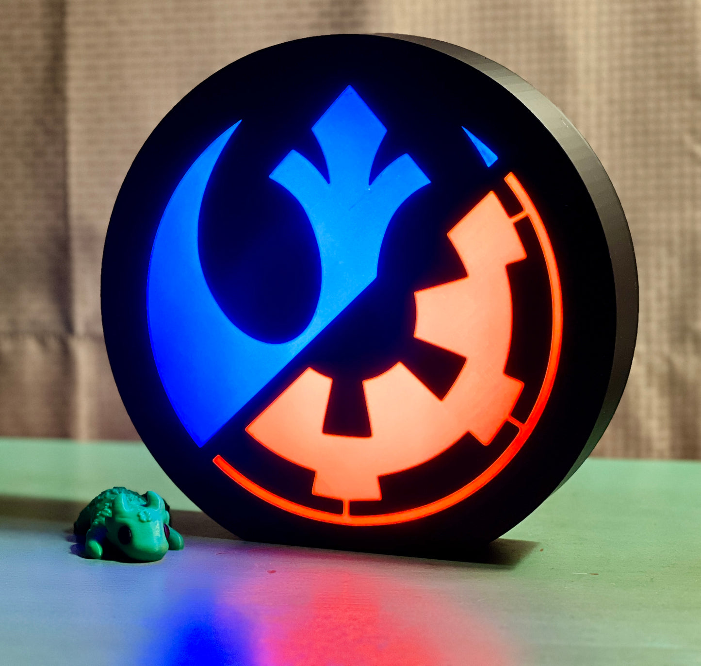 House Divided LED Lightbox – Dual-Sided Rebel vs. Republic Design | Sci-Fi Themed Home Decor