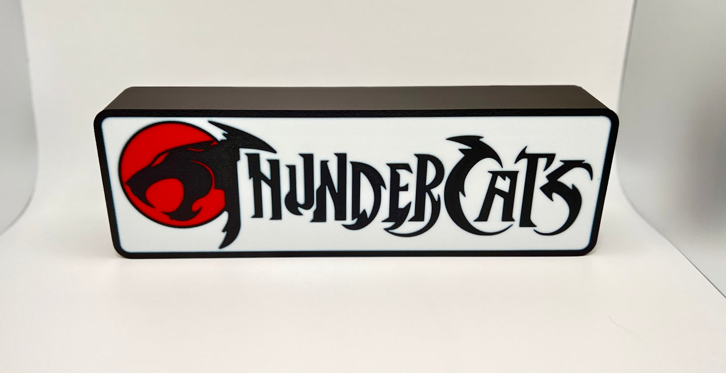 Retro Glow Thundera Lightbox – 3D Printed LED Wall Art | Classic Fantasy-Inspired Decor