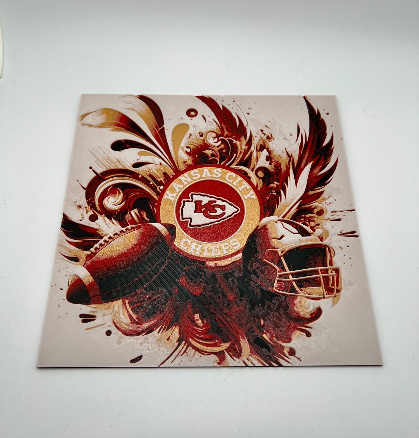 Kansas City Chiefs 3D Wall Art | HueForge Print with Optional Frame