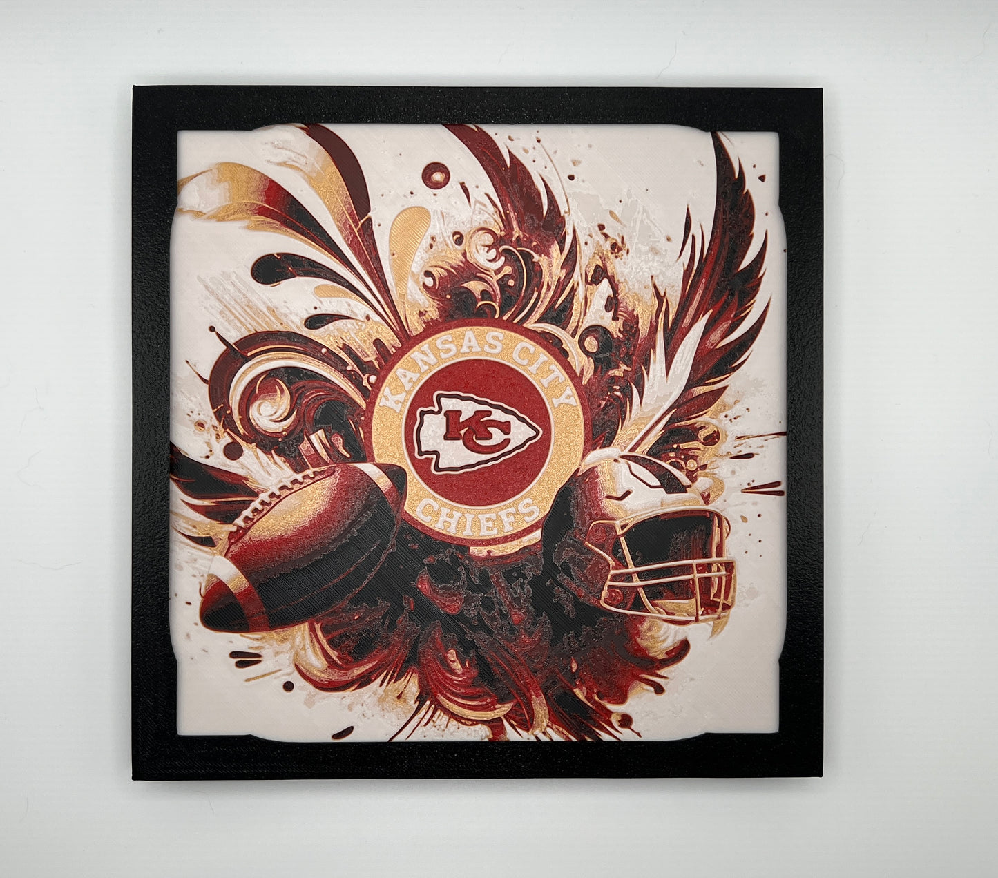 Kansas City Chiefs 3D Wall Art | HueForge Print with Optional Frame