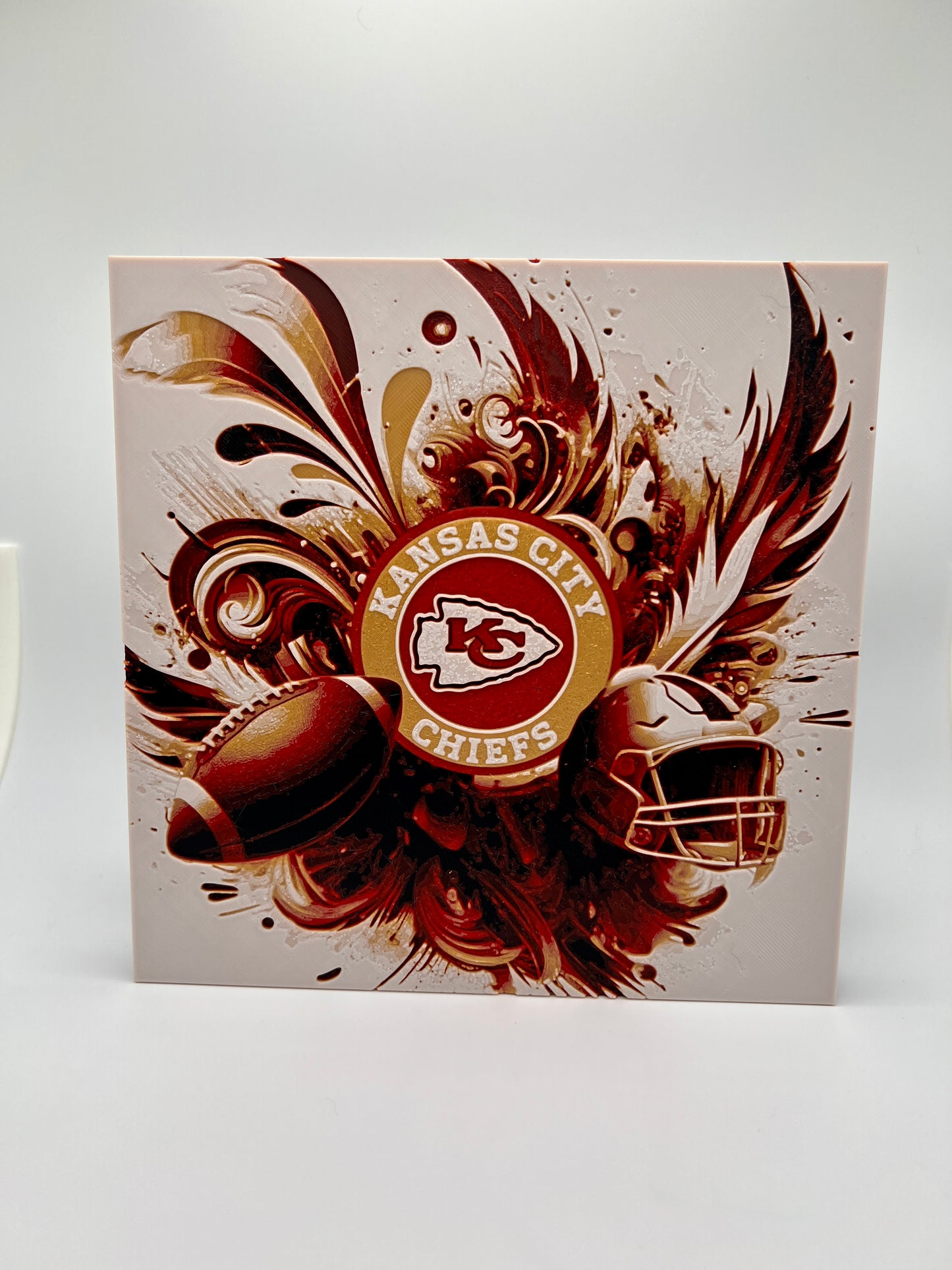 Kansas City Chiefs 3D Wall Art | HueForge Print with Optional Frame