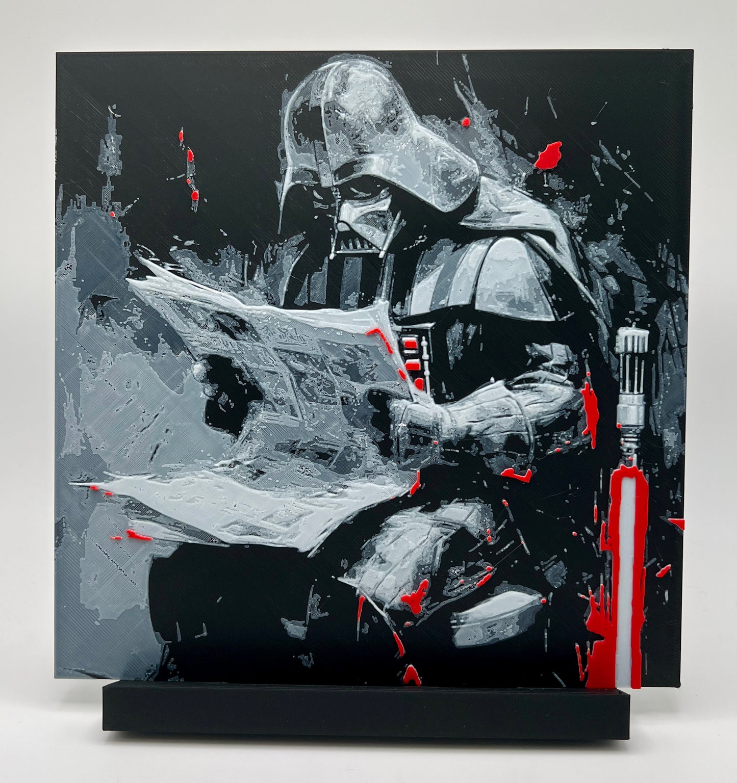 Darth Vader Bathroom Art – Funny 200mm x 200mm Hueforge Wall Decor | Star Wars-Themed Humor