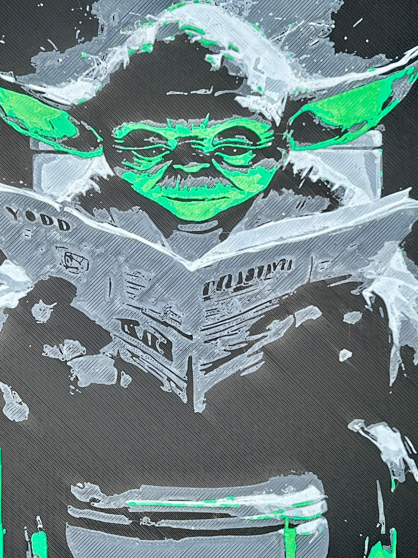 Yoda Bathroom Art – Funny 200mm x 200mm Hueforge Wall Decor | Star Wars-Themed Humor