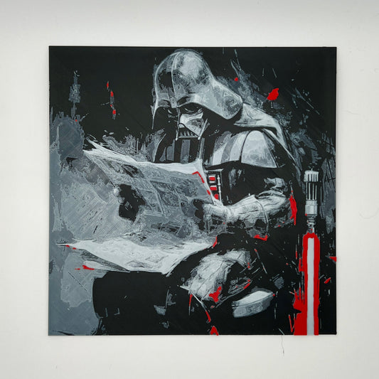 Darth Vader Bathroom Art – Funny 200mm x 200mm Hueforge Wall Decor | Star Wars-Themed Humor