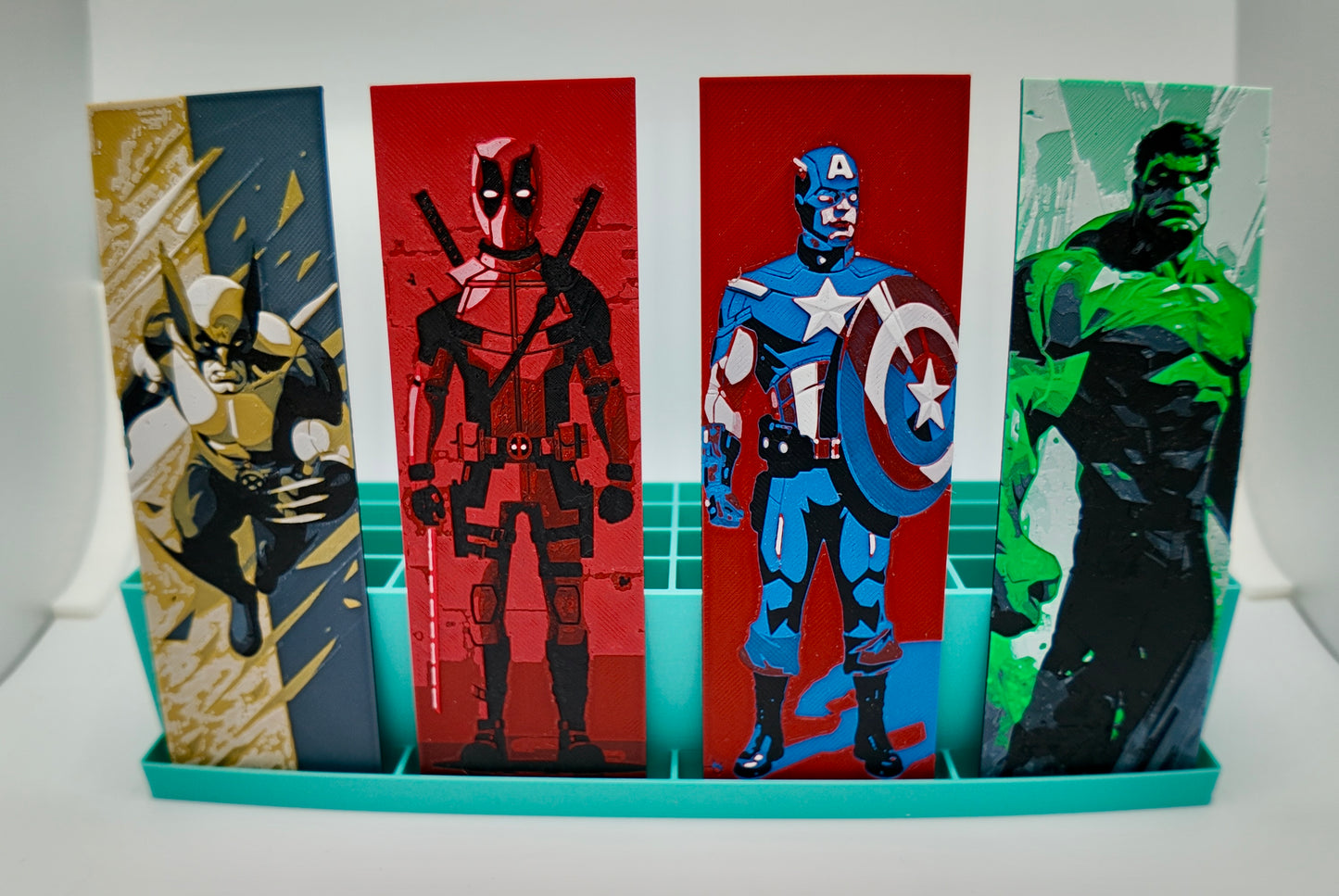 Heroic Icons Bookmarks – 3D Printed Superhero-Inspired Bookmark Collection | Choose Your Favorite or Buy the Set